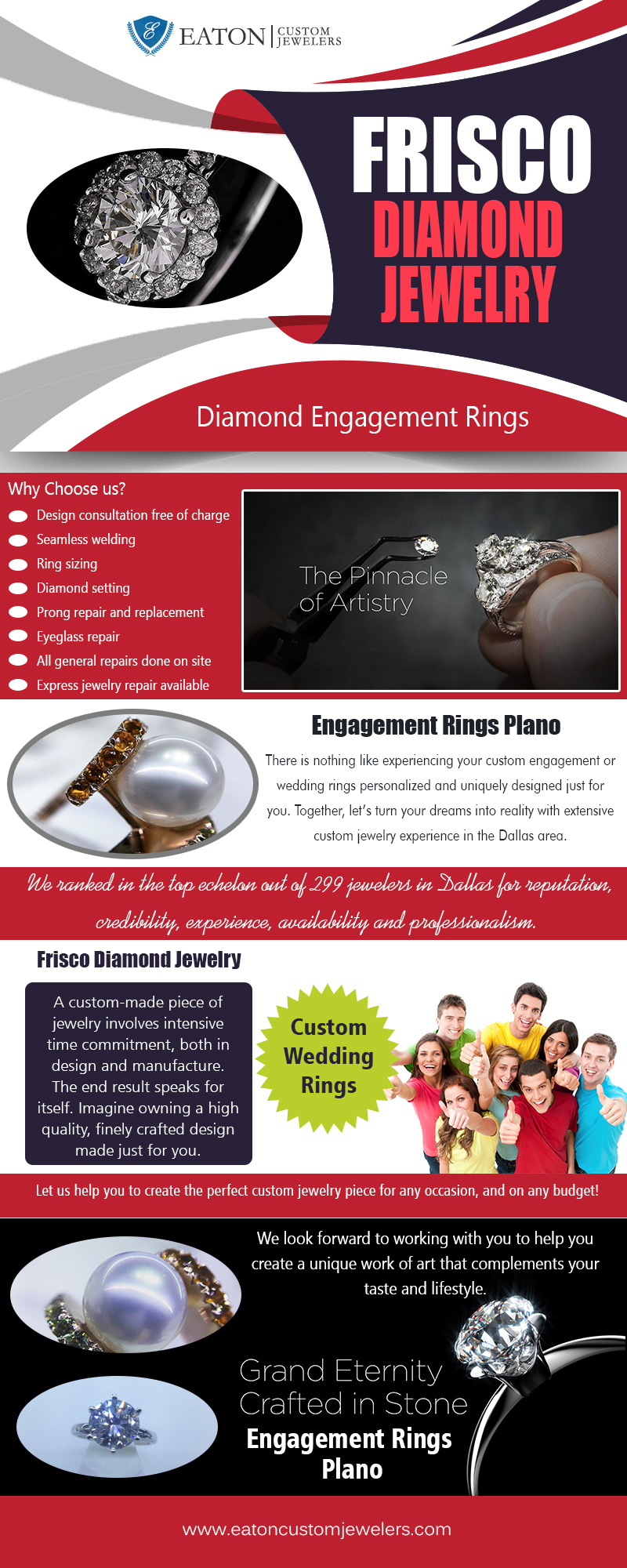 Frisco Diamond Jewelry | 972 335 6500 | eatoncustomjewelers.com