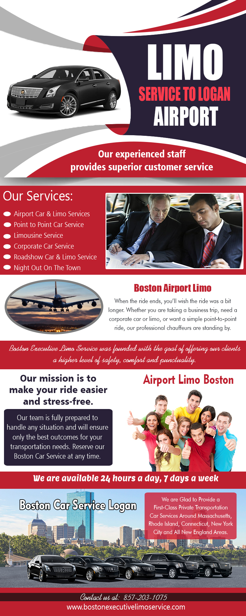 Logan Airport Limo Service | 857-203-1075 | bostonexecutivelimoservice.com