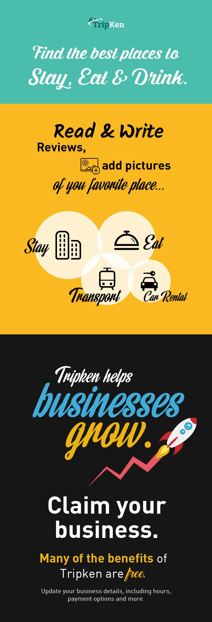 Find the Best Places to Stay, Eat & Drink at TripKen