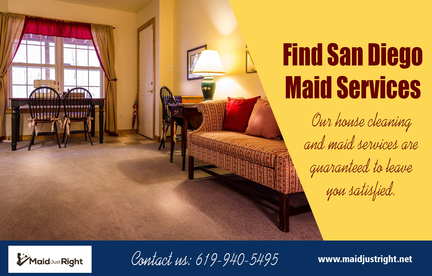 Find San Diego Maid Services | Call Us - 619-940-5495 | maidjustright.net