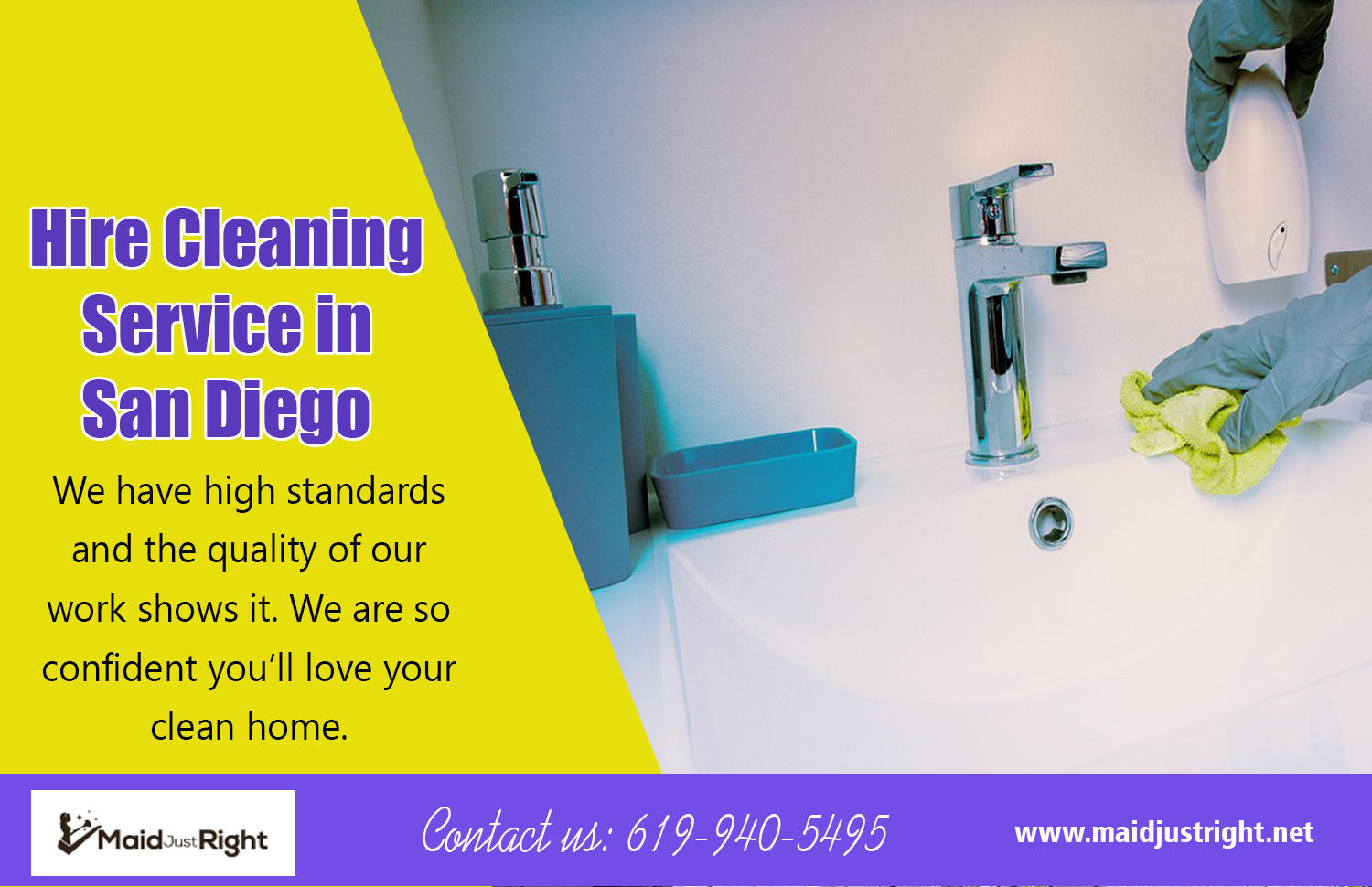 Hire Cleaning Service In San Diego | Call Us - 619-940-5495 | maidjustright.net