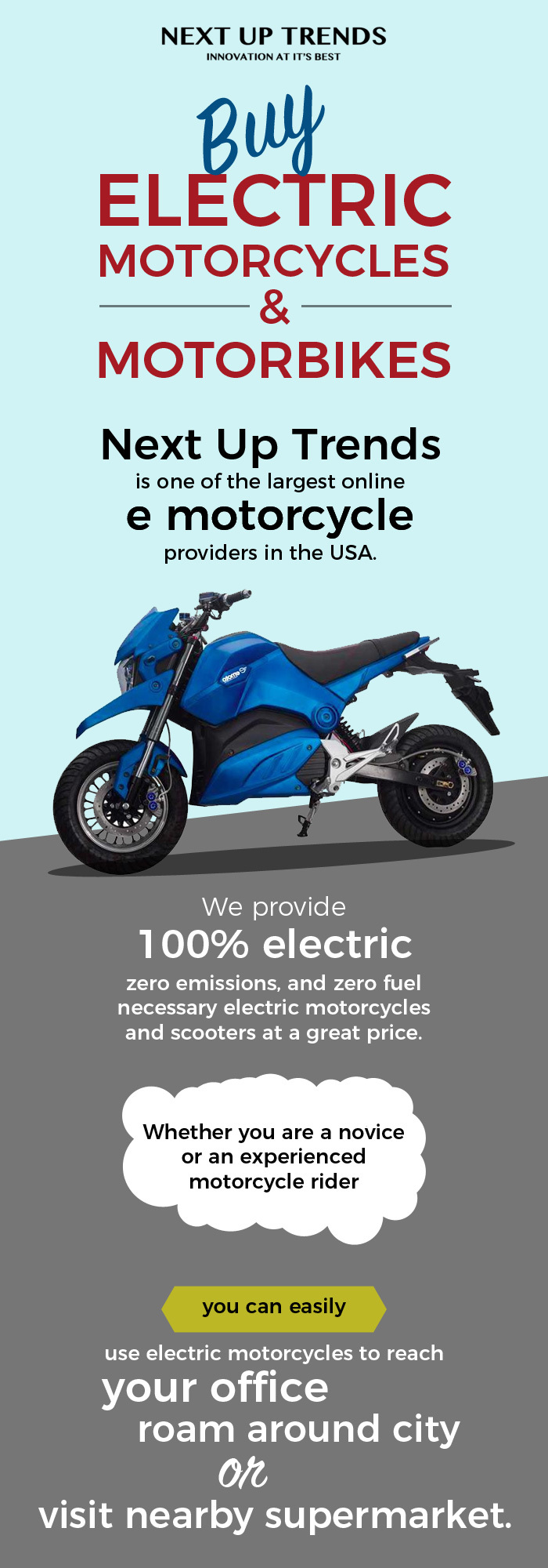 Next Up Trends – A Leading Online Store to Buy Electric Motorcycles & Motorbikes