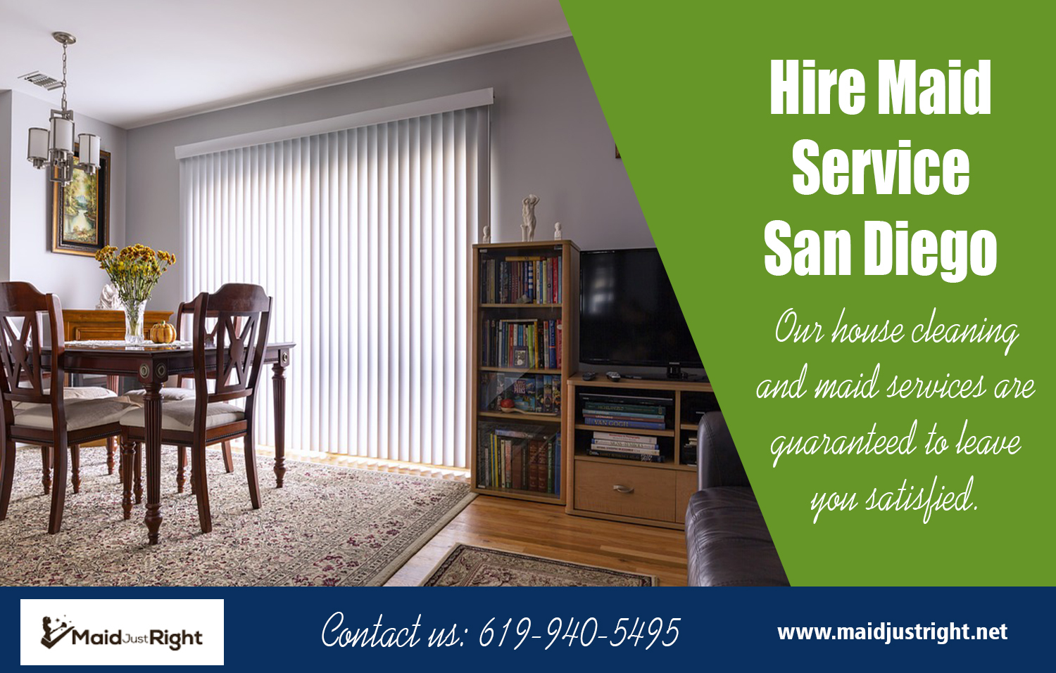 Hire Maid Service San Diego | Call Us - 619-940-5495 | maidjustright.net