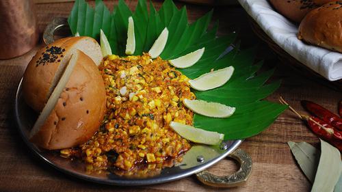 Tava Corn Paav Bhaji - Indian Vegetable Recipe 