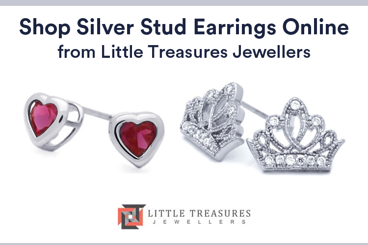 Shop Silver Stud Earrings Online from Little Treasures Jewellers