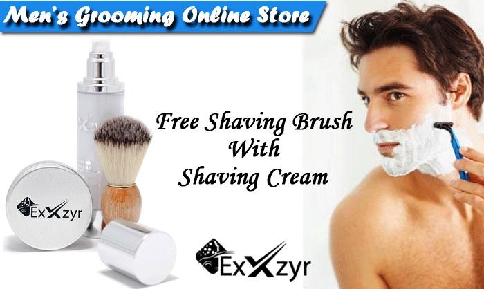 Men's Grooming Online Store - Free Shaving Brush Offer