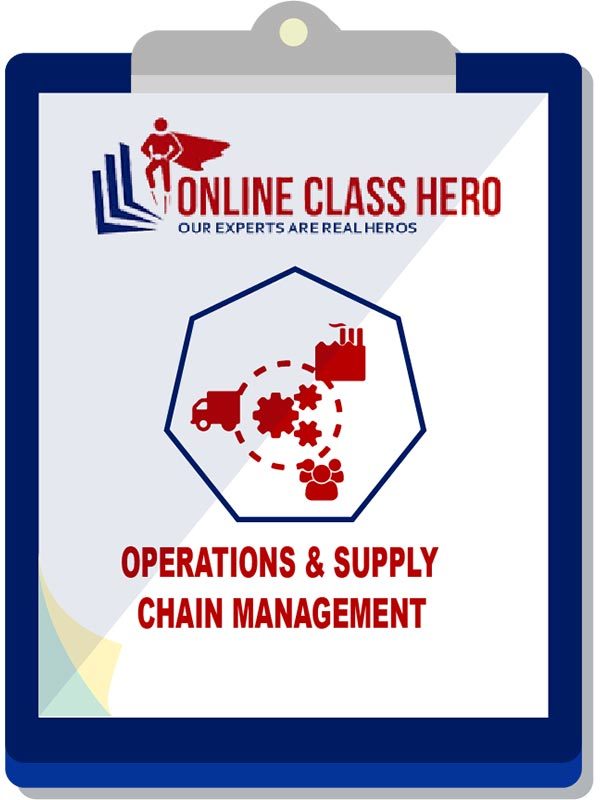 Take My Online Operations Supply Chain Management Class For Me