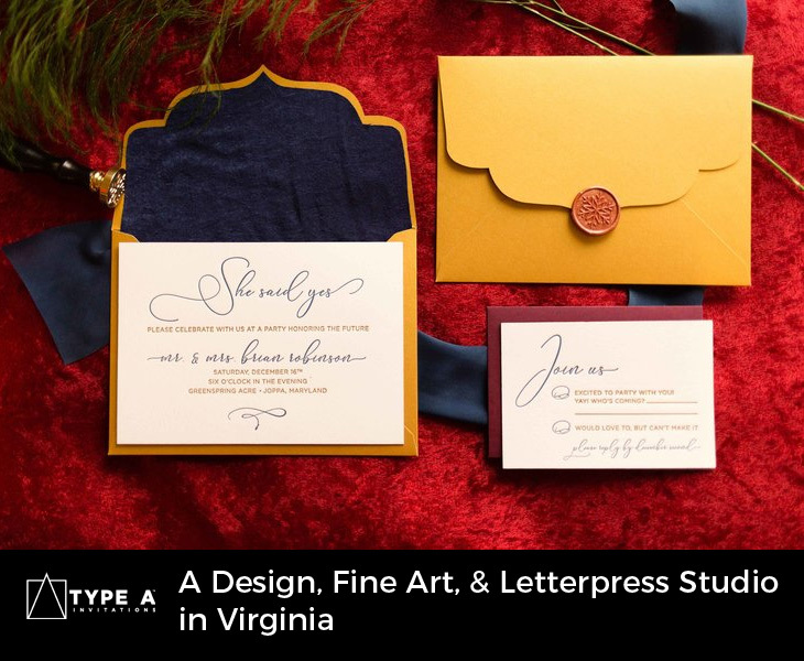 Type A Invitations, LLC. - A Design, Fine Art, & Letterpress Studio in Virginia