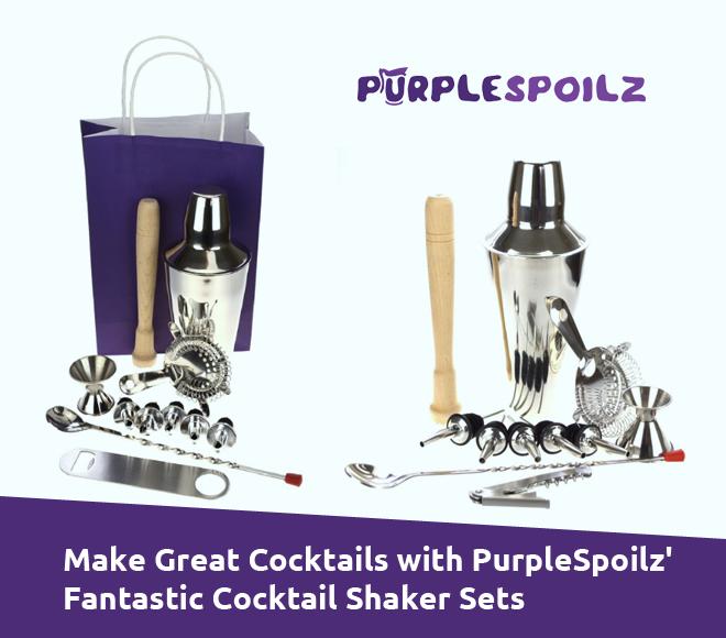 Make Great Cocktails with PurpleSpoilz' Fantastic Cocktail Shaker Sets