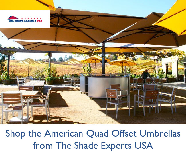 Shop the American Quad Offset Umbrellas from The Shade Experts USA