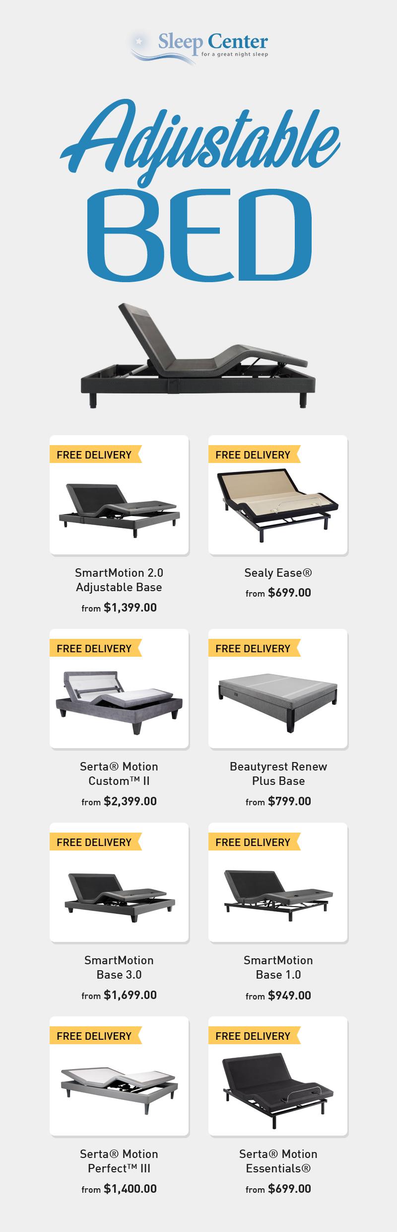 Shop the Best Quality Adjustable Beds from Sleep Center