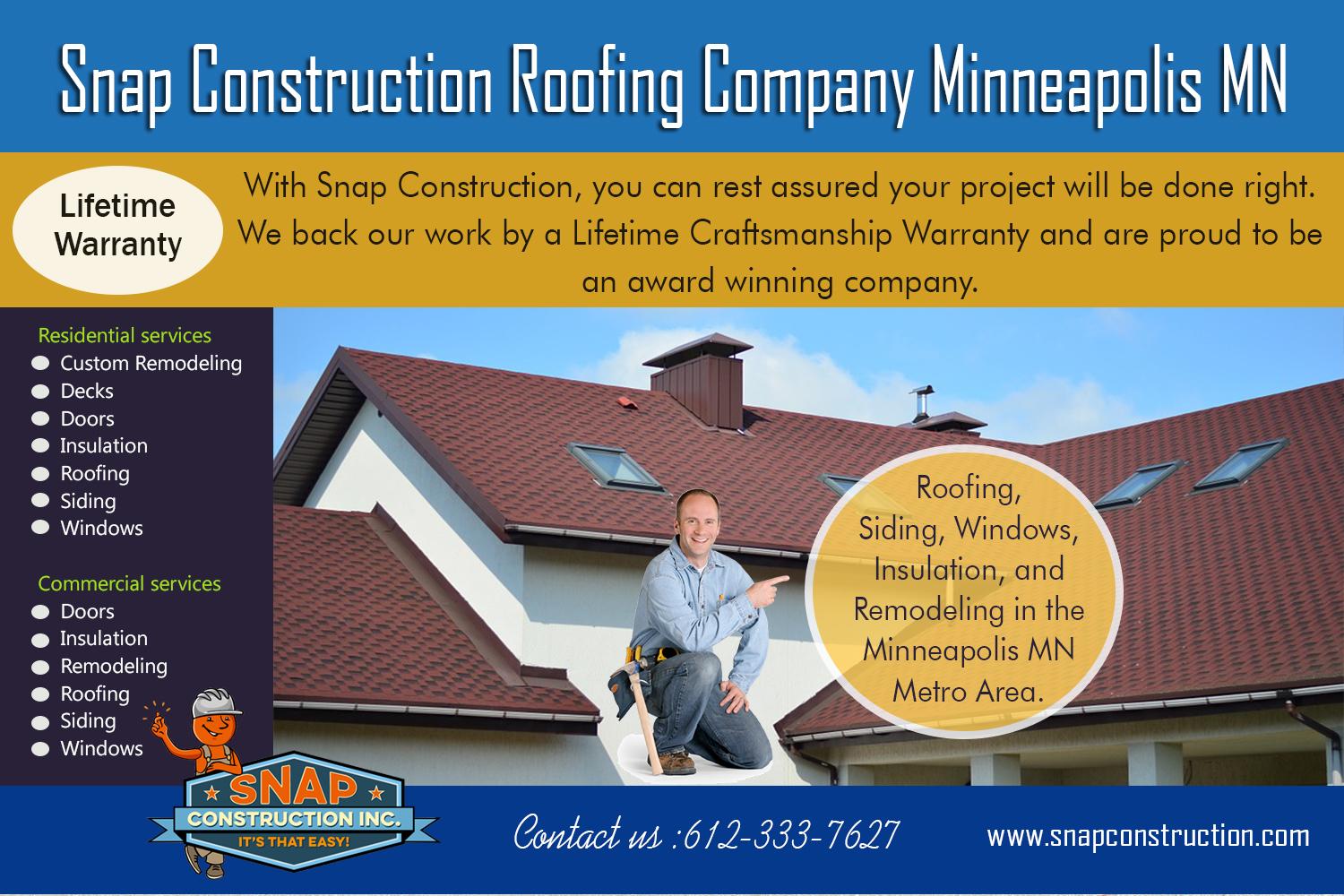 Snap Construction Roofing company minneapolis