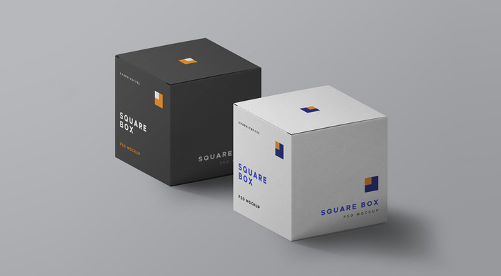 Square Box PSD Mockups - GraphicsFuel