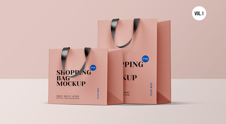 Shopping Bag PSD Mockups Vol.1 - GraphicsFuel
