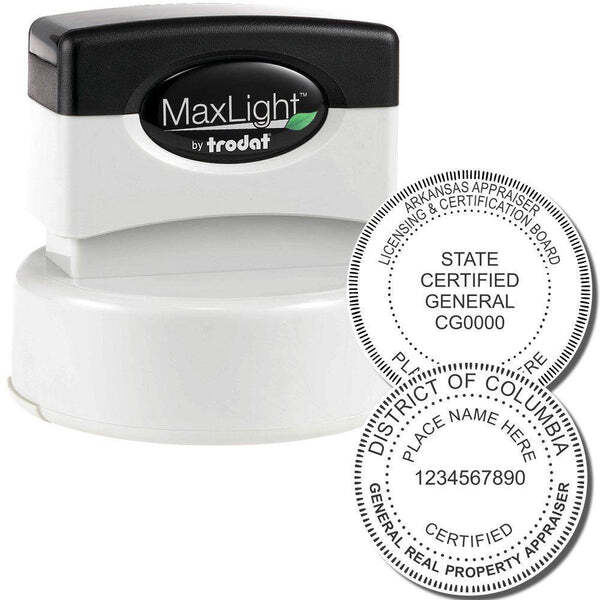 Real Estate Appraiser MaxLight Pre Inked Rubber Stamp of Seal | 