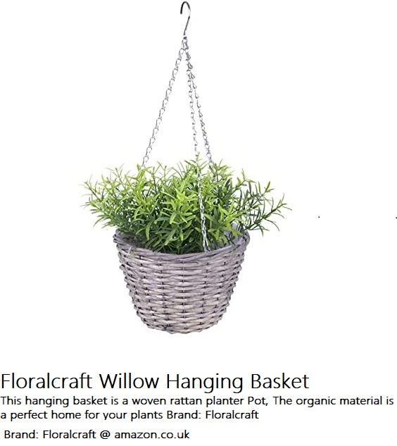 Floralcraft Willow Hanging Basket		