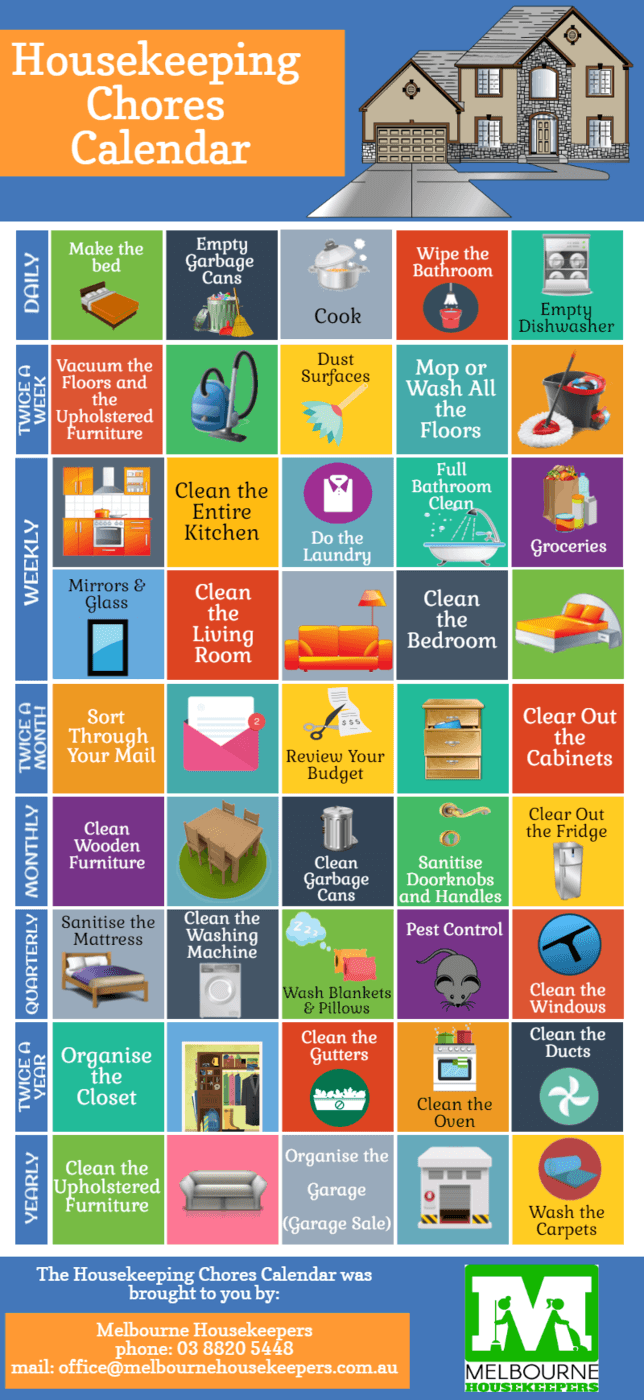 Housekeeping Chores Calendar