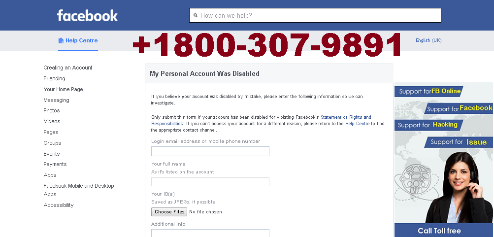 Facebook Data Recovery Support Number +1800-307-9891