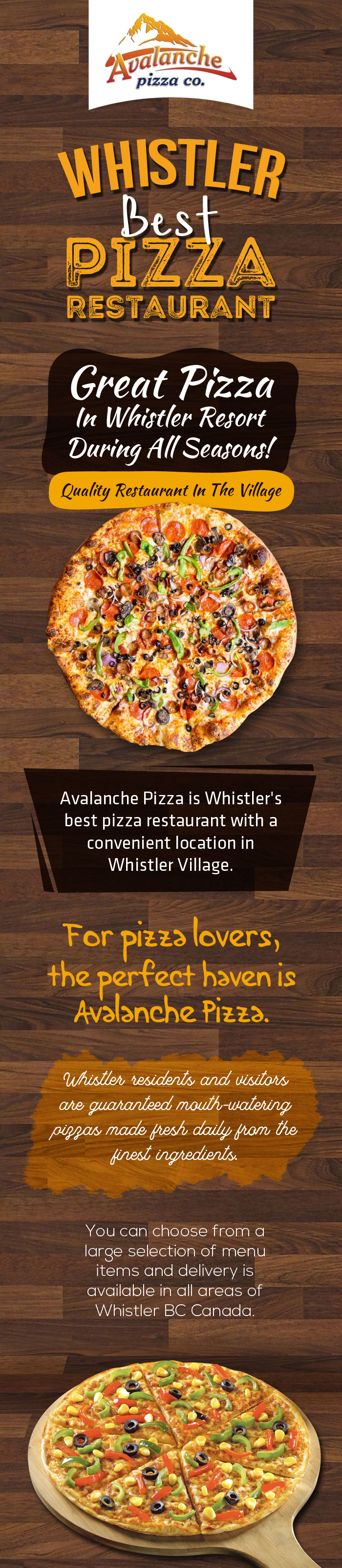 Visit Avalanche Pizza for Great Pizza in Whistler During Any Season