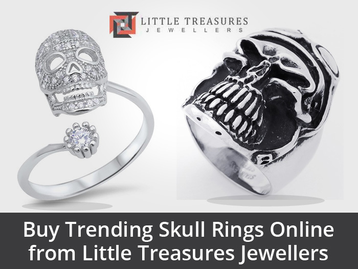 Buy Trending Skull Rings Online from Little Treasures Jewellers