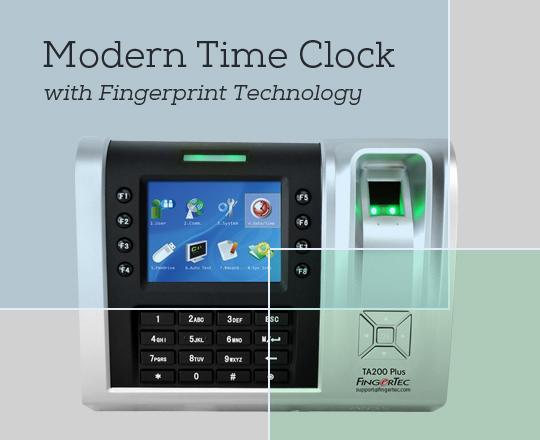 Modern Time Clock with Fingerprint Technology