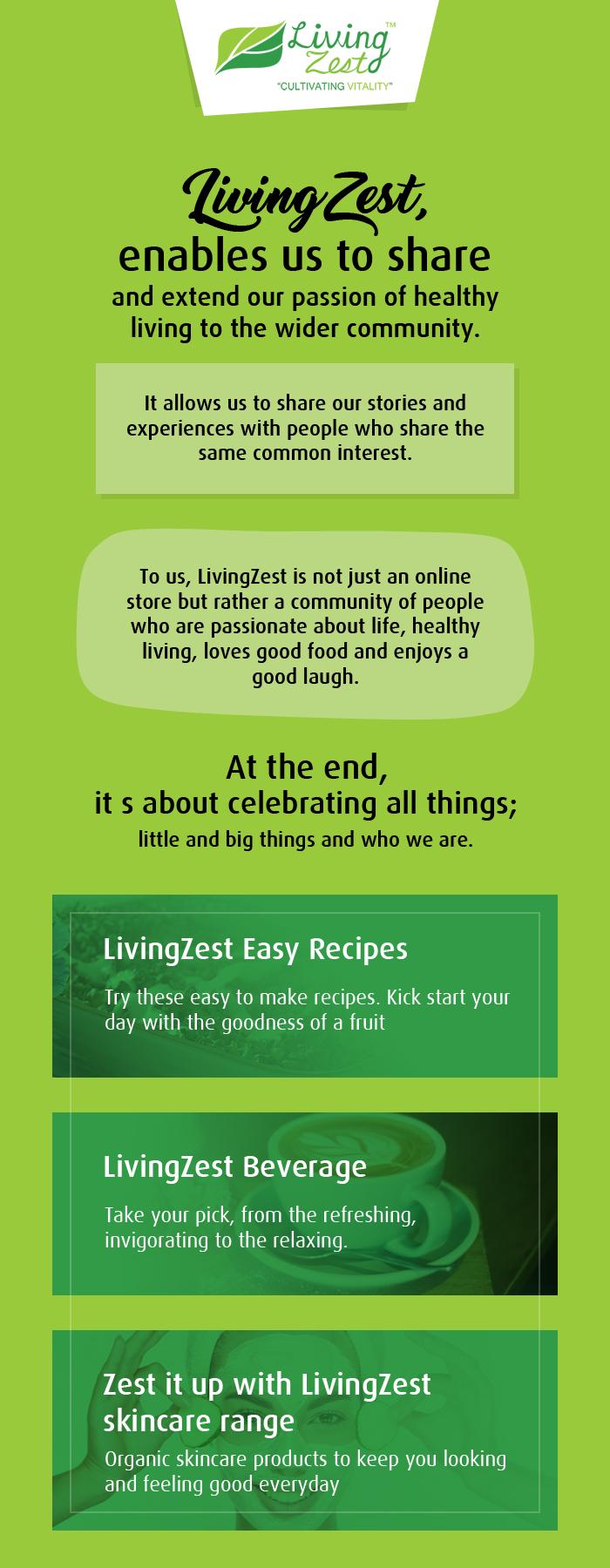 Buy 100% Natural Beauty Products and Organic Food Items from LivingZest