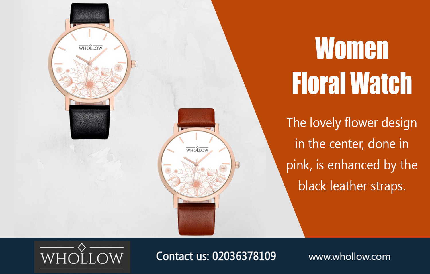 Genuine Floral Watch for Ladies|https://whollow.com
