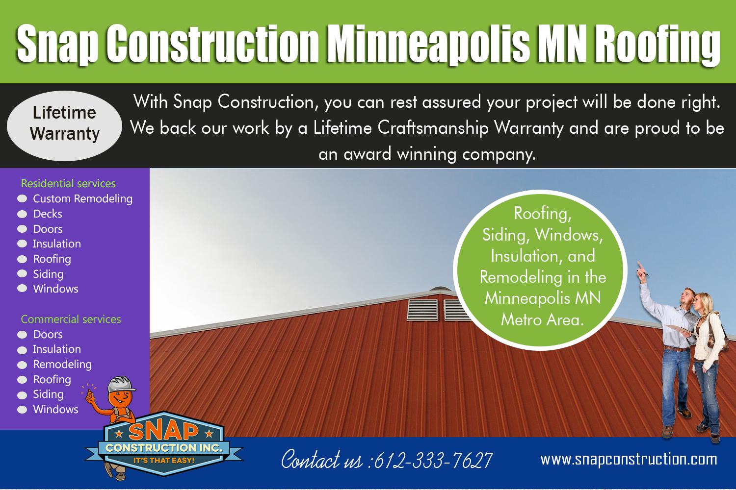 Snap Construction Minneapolis MN roofing