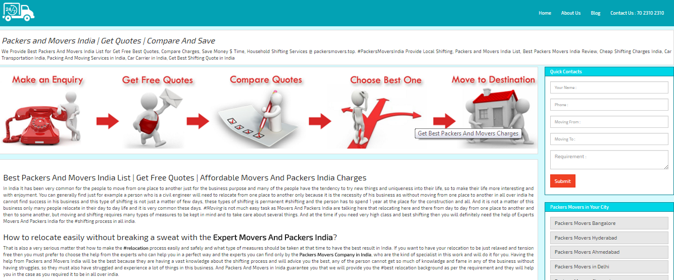 Packers and Movers Hyderabad | Get Quotes | Compare And Save