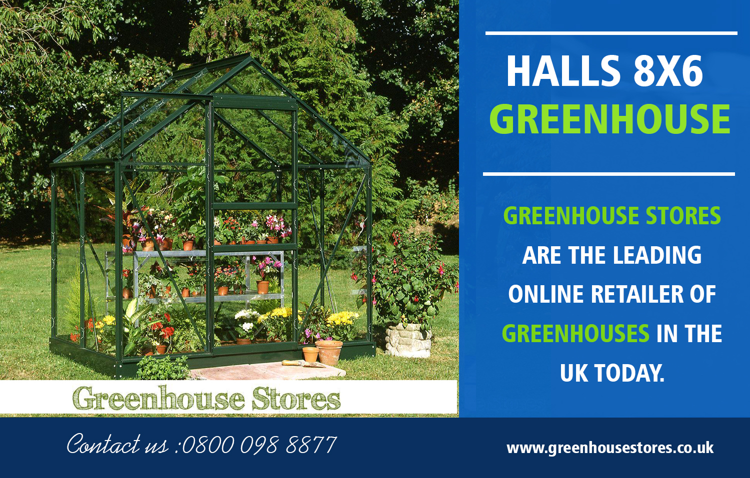 Halls 8x6 Greenhouse | 800 098 8877 | greenhousestores.co.uk