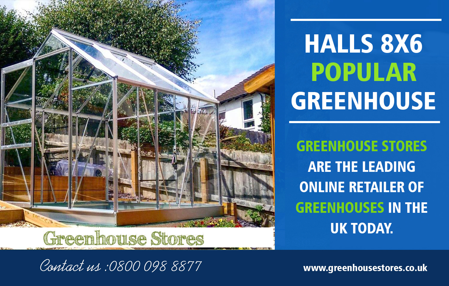 Halls 8x6 Popular Greenhouse | 800 098 8877 | greenhousestores.co.uk
