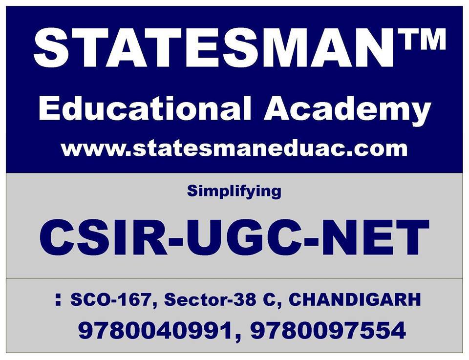 Statesman Academy For CSIR UGC NET Coaching in Chandigarh