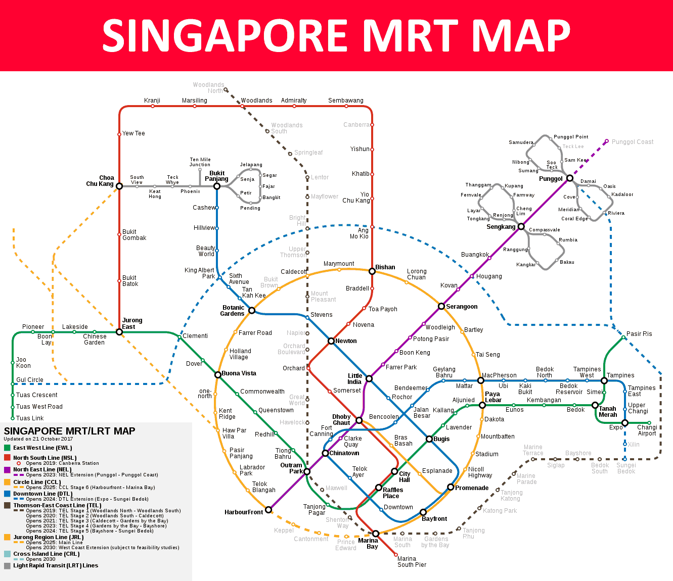 Singapore MRT Map