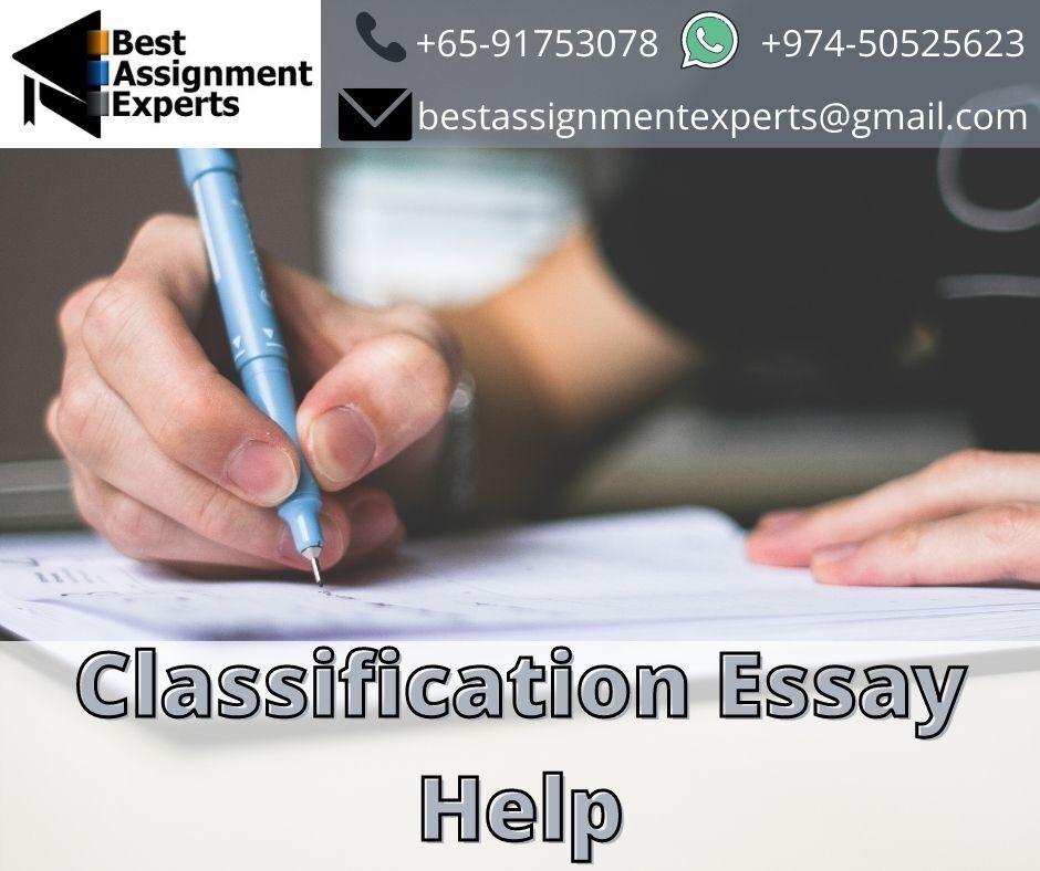 Classification Essay Help