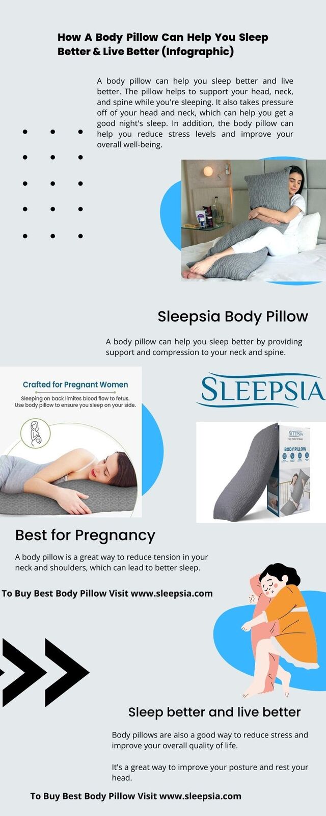 Sleepsia Body Pillow