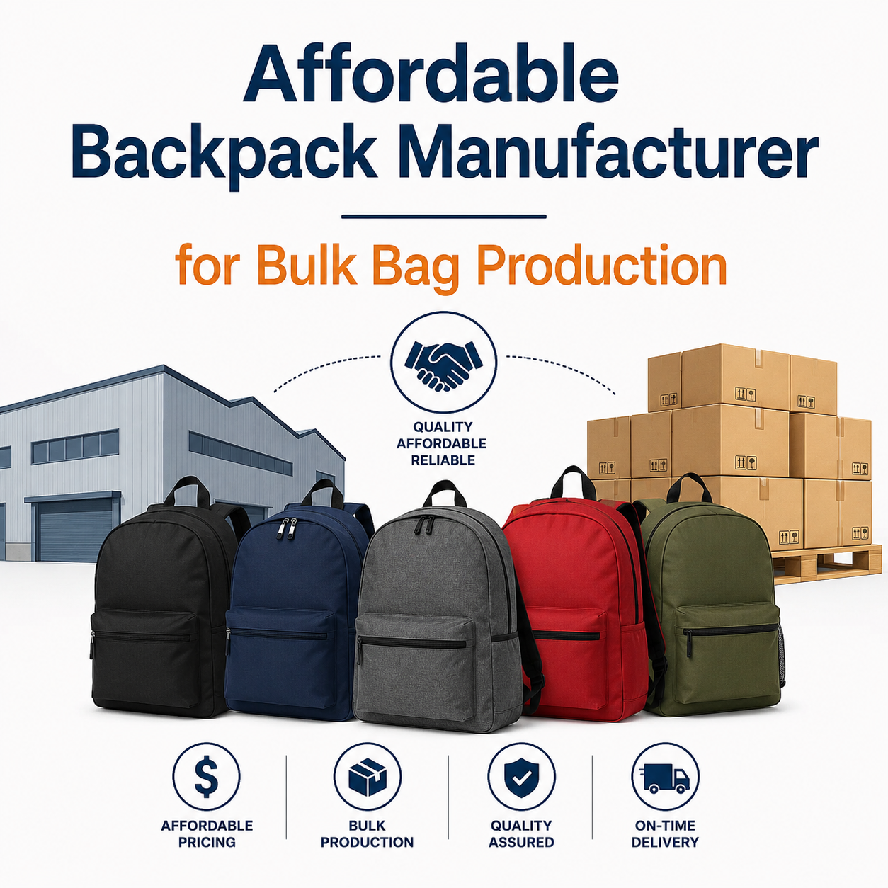 Affordable Backpack Manufacturer for Bulk Bag Production
