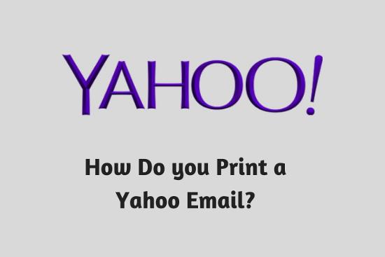 How Do you Print a Yahoo Email?