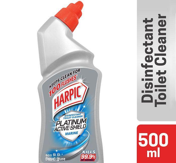 Harpic Platinum Toilet Cleaner Stain Resistant Technology 500ml