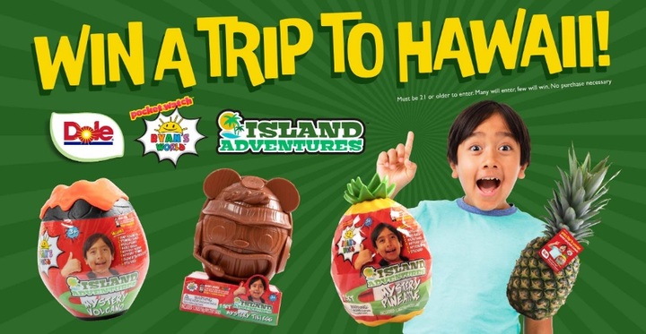 Ryan World Island Adventures Giveaway - Win Trip To HAWAII - giv