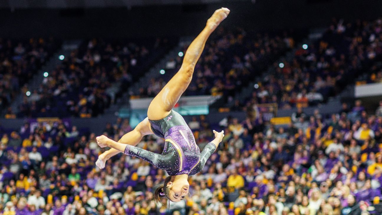 2024 NCAA gymnastics championships finals LSU wins firstever national