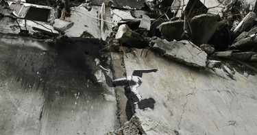 Banksy reveals new mural in Ukrainian village left devastated by Russian forces