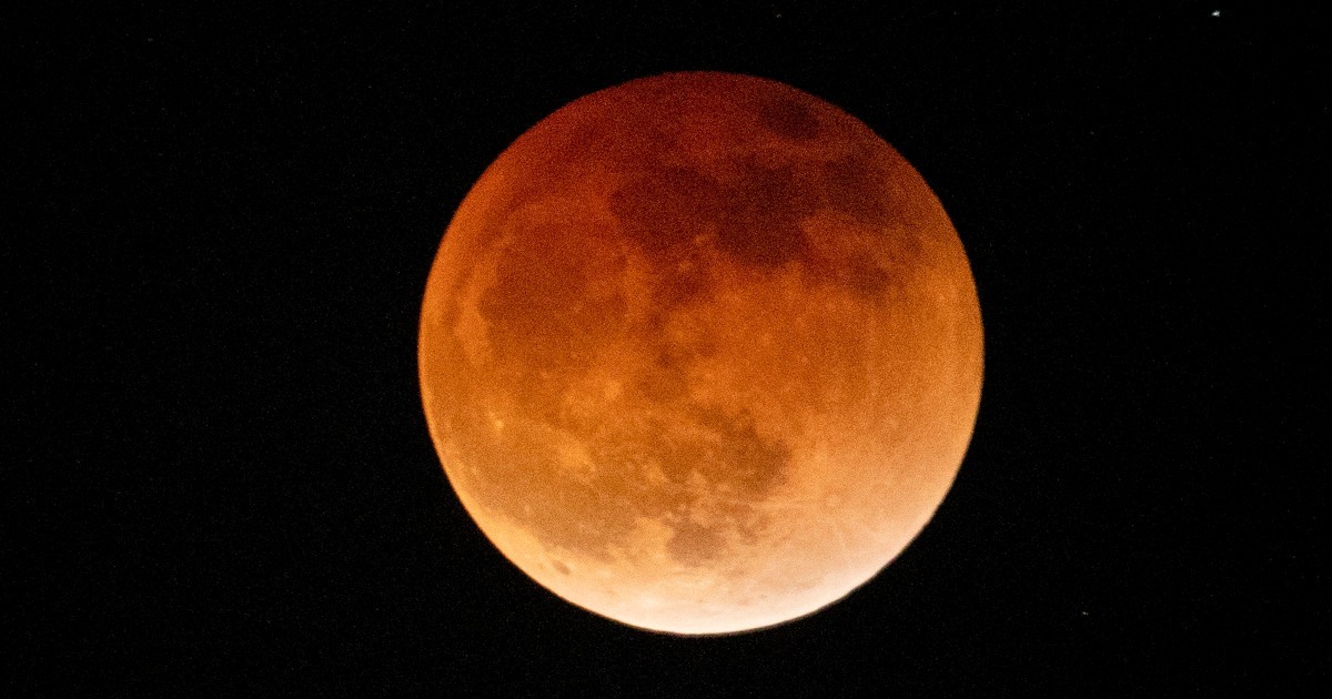 'Blood moon' puts on lunar display across parts of Americas, Europe and Africa