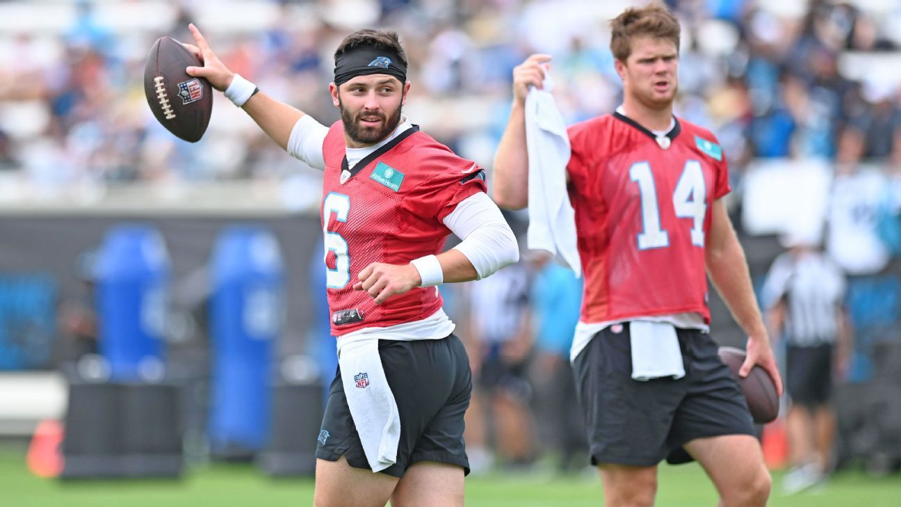 NFL training camp 2022 position battles - Will Baker Mayfield start at QB for the Panthers? Who will start for the Steelers?