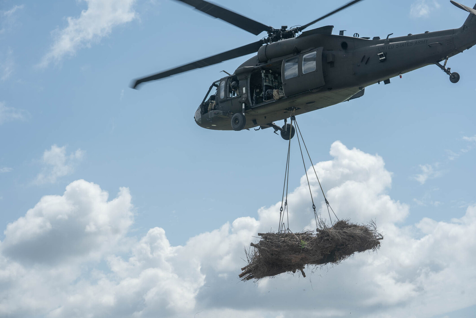 Louisiana National Guard uses old Christmas trees for emergency training